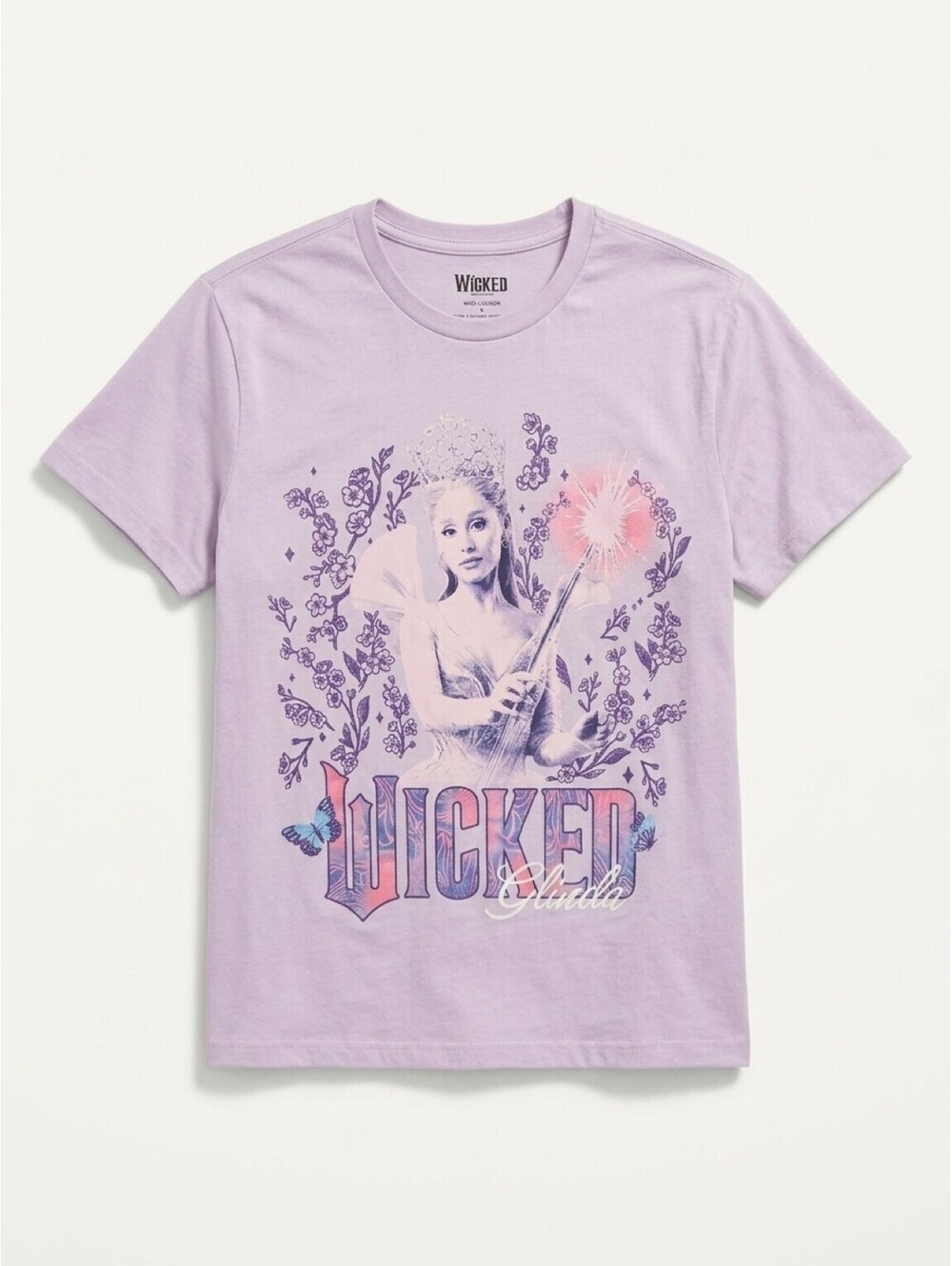 Wicked Studio Lavender Graphic Tee Size L - Cotton Blend Comfort